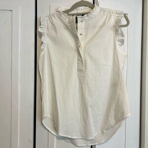 DKNY Sleeveless Ruffled Blouse